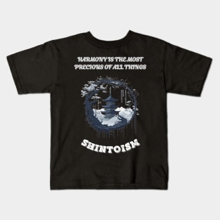 Shintoism, Harmony is the Most Precious of All Things Kids T-Shirt